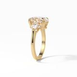 Oval Halo & Pave Lab Grown Diamond Engagement Ring