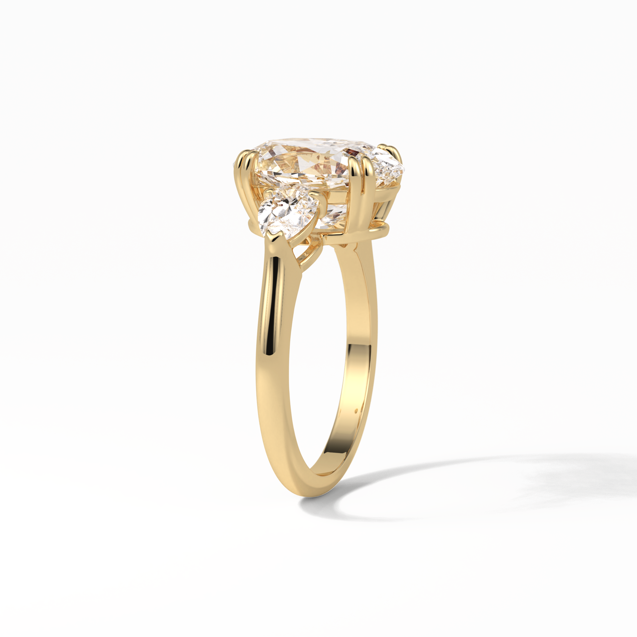 Oval Halo & Pave Lab Grown Diamond Engagement Ring