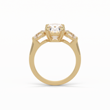 Oval Halo & Pave Lab Grown Diamond Engagement Ring