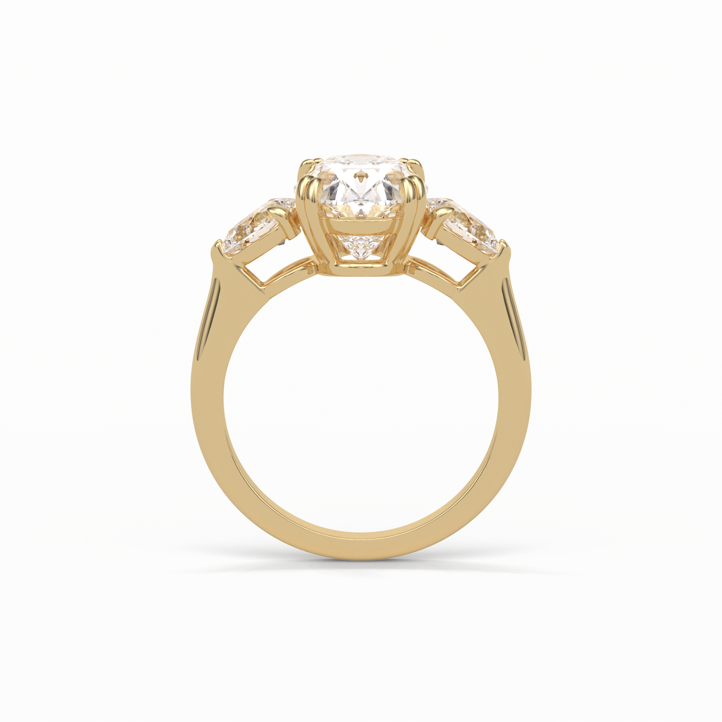 Oval Halo & Pave Lab Grown Diamond Engagement Ring