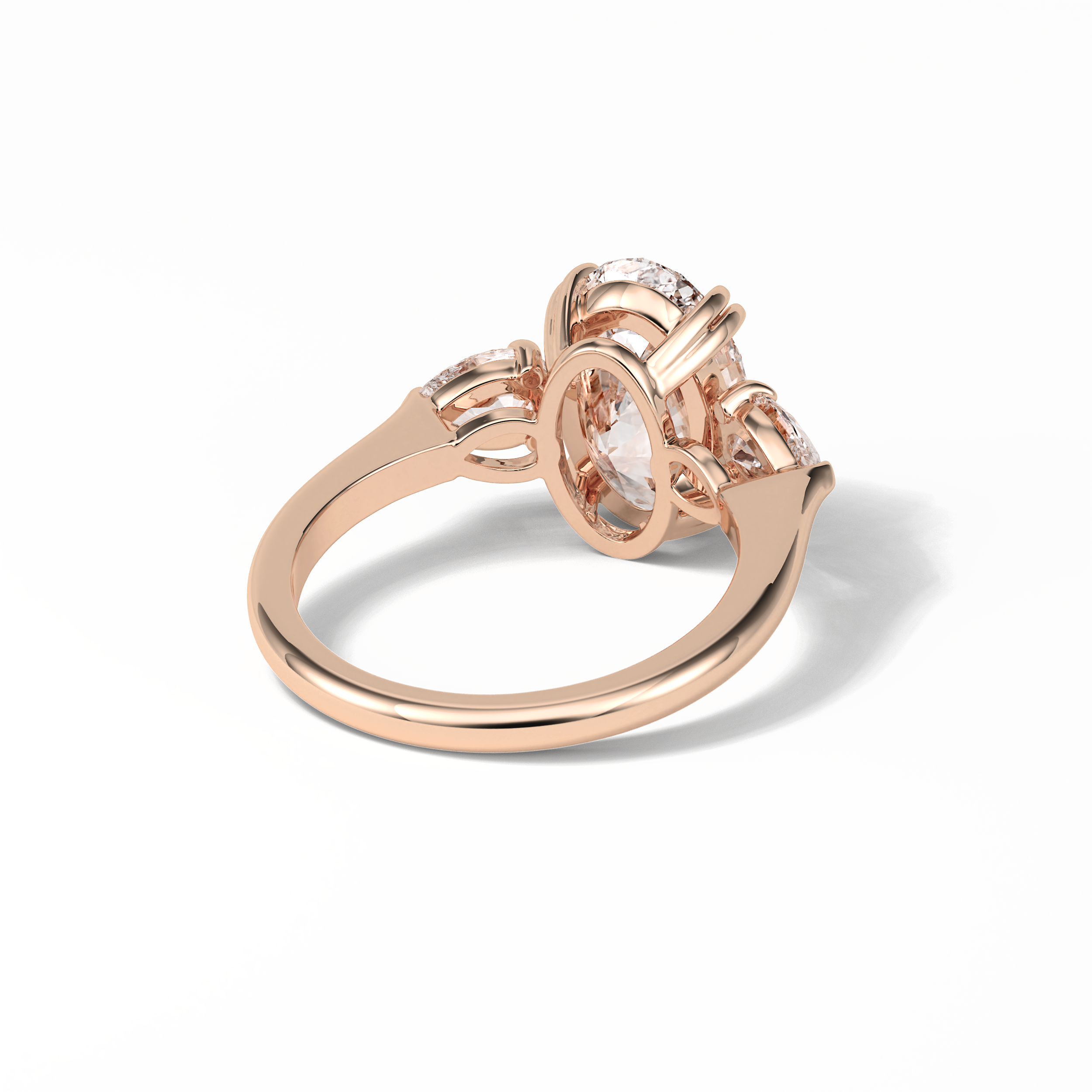 Oval Halo & Pave Lab Grown Diamond Engagement Ring