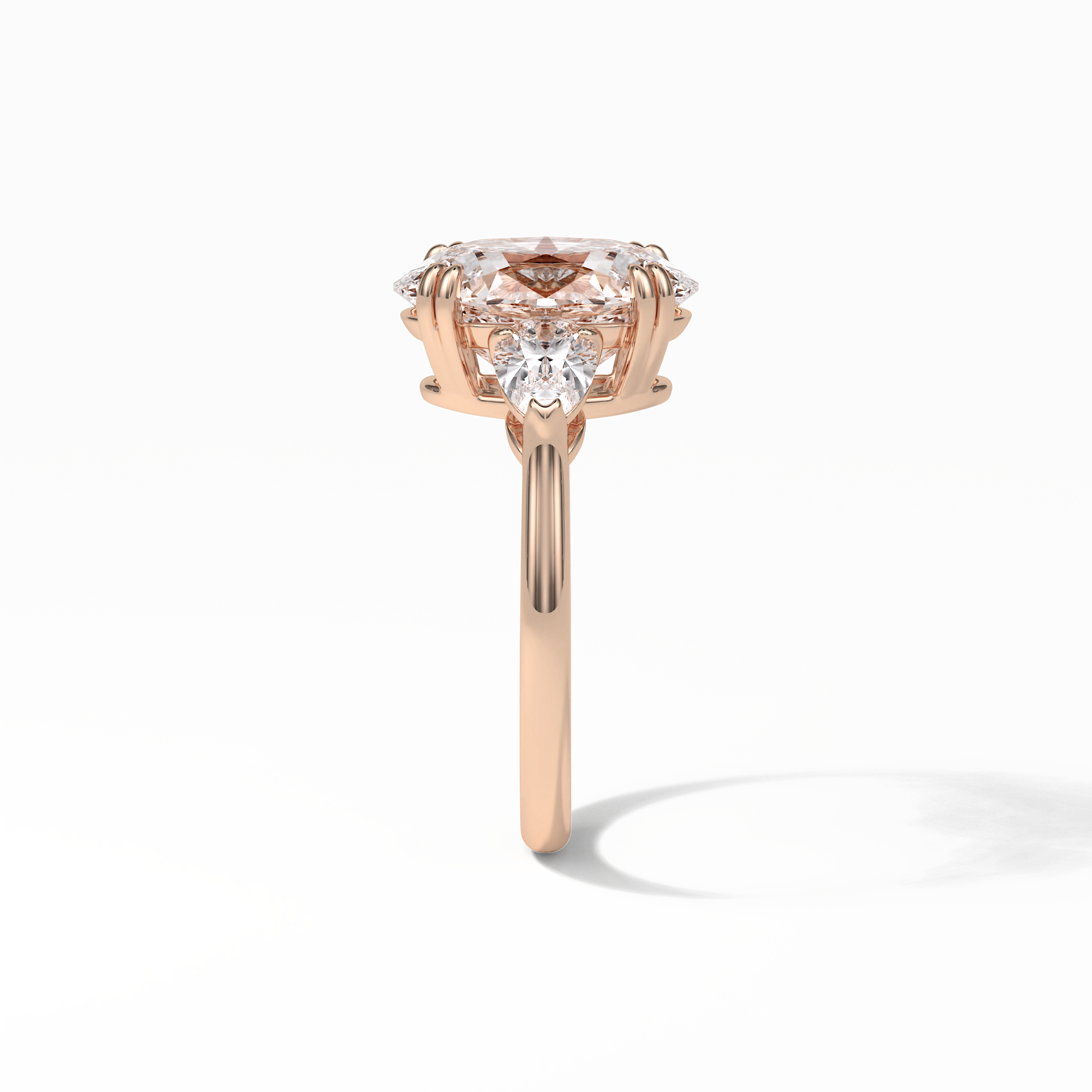 Oval Halo & Pave Lab Grown Diamond Engagement Ring