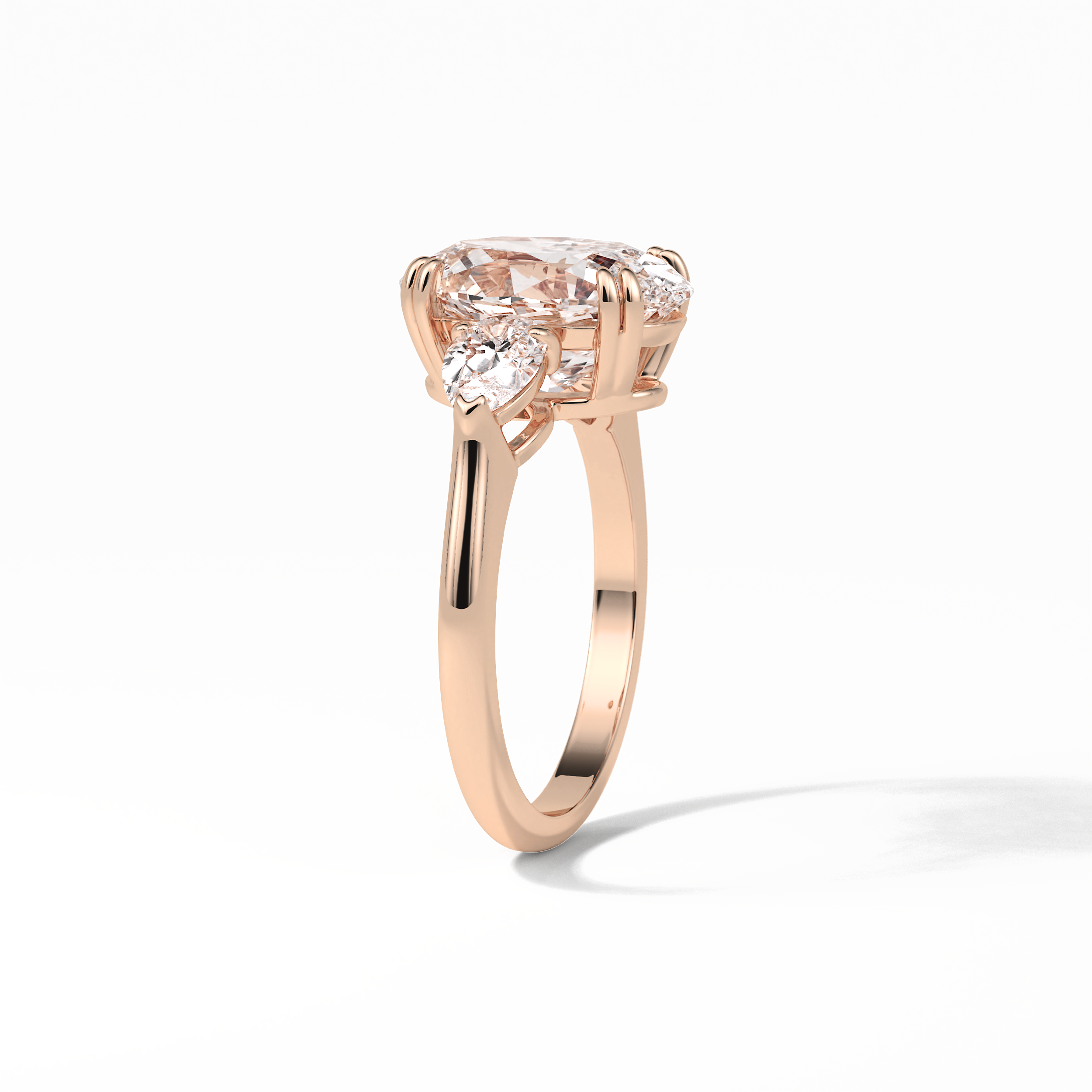 Oval Halo & Pave Lab Grown Diamond Engagement Ring