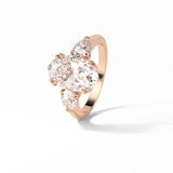 Oval Halo & Pave Lab Grown Diamond Engagement Ring