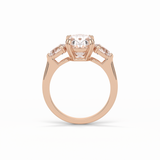 Oval Halo & Pave Lab Grown Diamond Engagement Ring