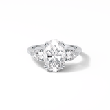 Oval Halo & Pave Lab Grown Diamond Engagement Ring