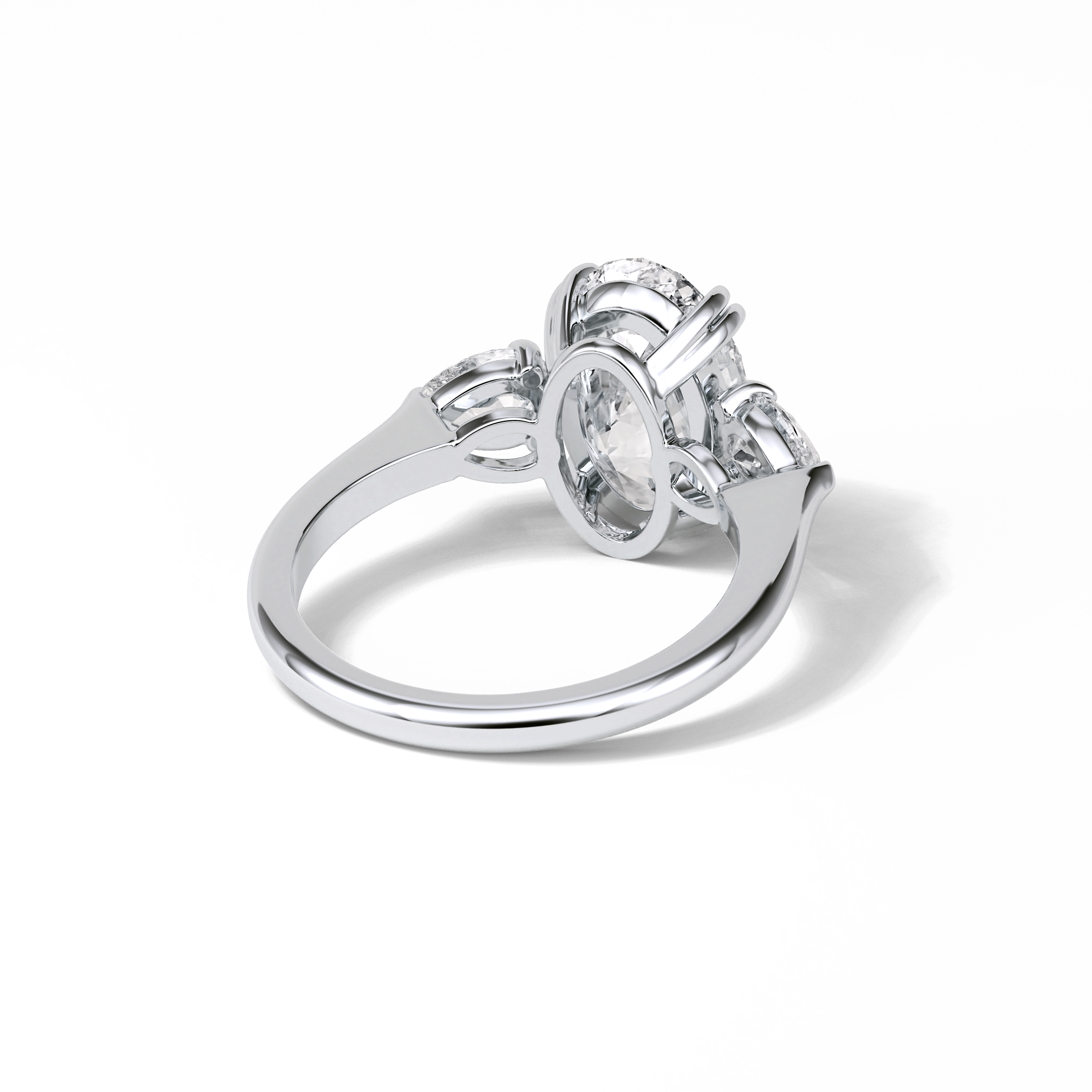 Oval Halo & Pave Lab Grown Diamond Engagement Ring