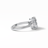 Oval Halo & Pave Lab Grown Diamond Engagement Ring