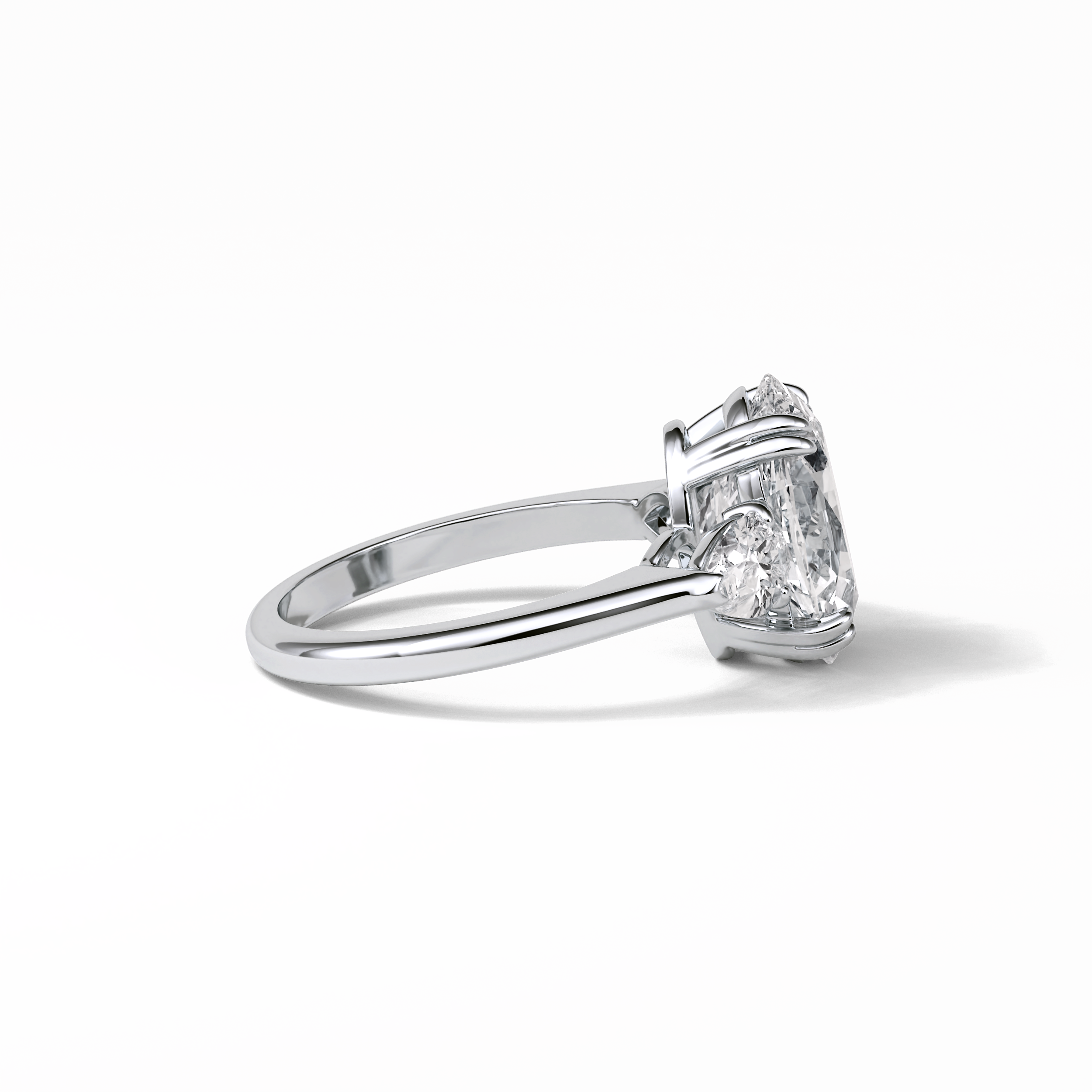 Oval Halo & Pave Lab Grown Diamond Engagement Ring