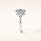 3.75 CT Oval Shaped Three Stone Moissanite Engagement Ring