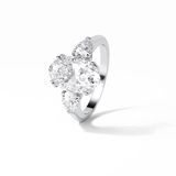 Oval Halo & Pave Lab Grown Diamond Engagement Ring