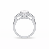 Oval Halo & Pave Lab Grown Diamond Engagement Ring