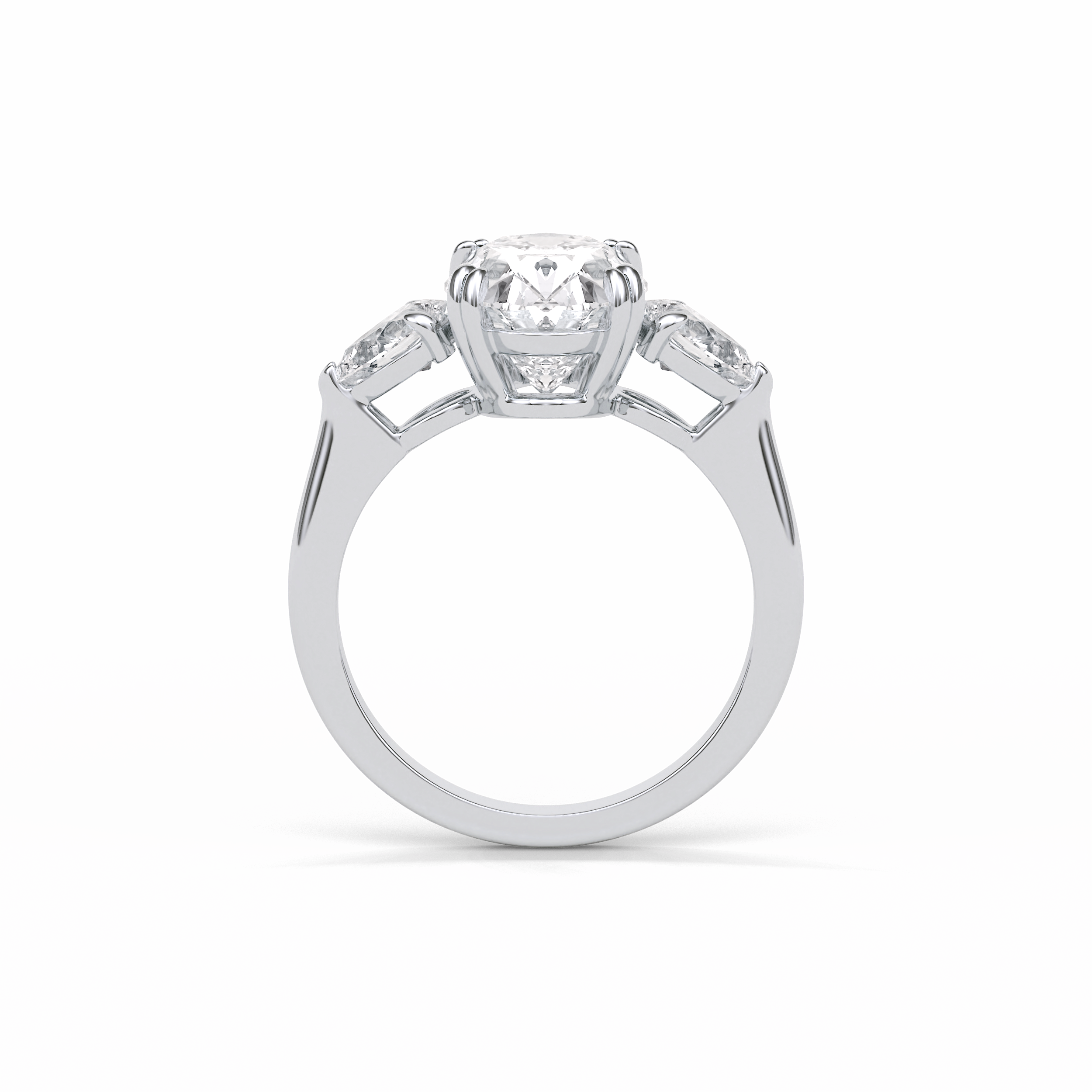 Oval Halo & Pave Lab Grown Diamond Engagement Ring