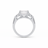 Emerald Three Stones Lab Grown Diamond Engagement Ring
