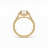 Emerald Cluster Lab Grown Diamond Engagement Ring