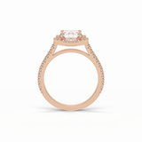 Emerald Cluster Lab Grown Diamond Engagement Ring