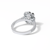 Emerald Cluster Lab Grown Diamond Engagement Ring
