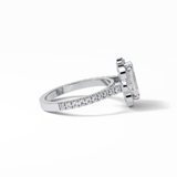 Emerald Cluster Lab Grown Diamond Engagement Ring