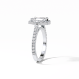 Emerald Cluster Lab Grown Diamond Engagement Ring