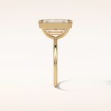 4.6 CT Emerald Shaped Bezel & Solitaire Moissanite Engagement Ring