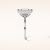 4.6 CT Emerald Shaped Bezel & Solitaire Moissanite Engagement Ring