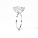 Emerald Solitaire Lab Grown Diamond Engagement Ring
