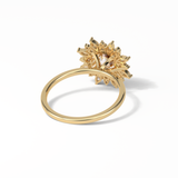 Cushion Cluster Lab Grown Diamond Engagement Ring
