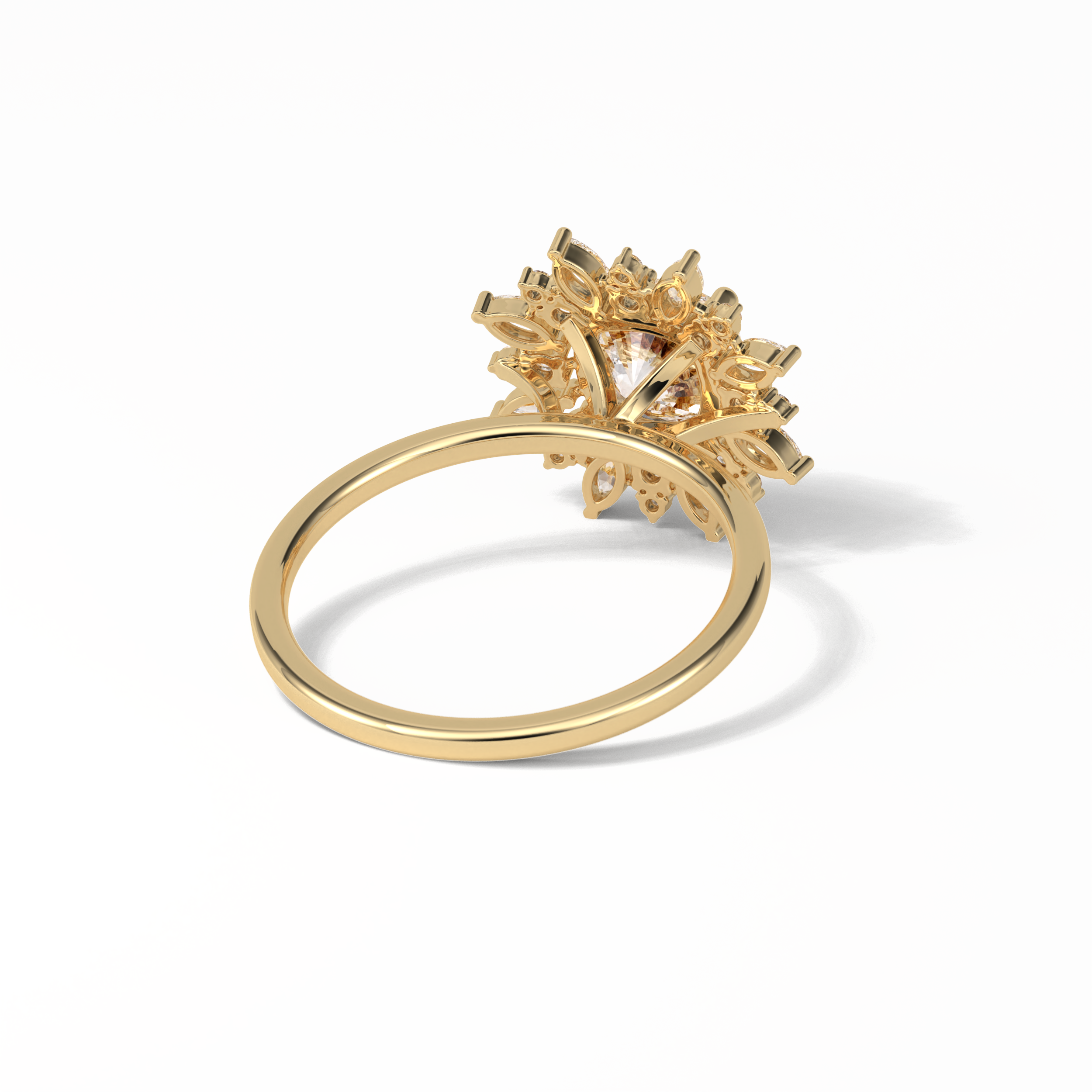 Cushion Cluster Lab Grown Diamond Engagement Ring
