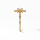 Cushion Cluster Lab Grown Diamond Engagement Ring