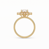 Cushion Cluster Lab Grown Diamond Engagement Ring