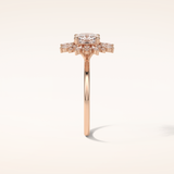 1.21 CT Cushion Shaped Cluster Moissanite Engagement Ring