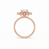 Cushion Cluster Lab Grown Diamond Engagement Ring