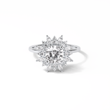 Cushion Cluster Lab Grown Diamond Engagement Ring