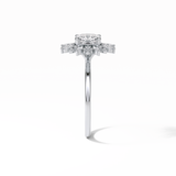 Cushion Cluster Lab Grown Diamond Engagement Ring