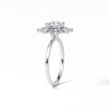 Cushion Cluster Lab Grown Diamond Engagement Ring