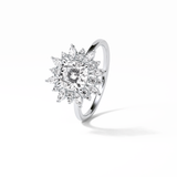 Cushion Cluster Lab Grown Diamond Engagement Ring