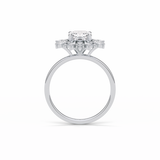 Cushion Cluster Lab Grown Diamond Engagement Ring