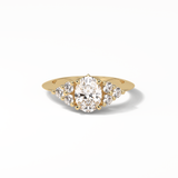 Oval Cluster Lab Grown Diamond Engagement Ring