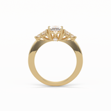 Oval Cluster Lab Grown Diamond Engagement Ring
