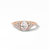 Oval Cluster Lab Grown Diamond Engagement Ring