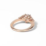 Oval Cluster Lab Grown Diamond Engagement Ring