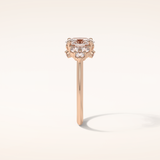 1.33 CT Oval Shaped Cluster Moissanite Engagement Ring