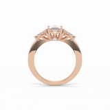 Oval Cluster Lab Grown Diamond Engagement Ring