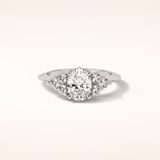 1.33 CT Oval Shaped Cluster Moissanite Engagement Ring
