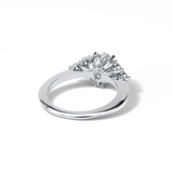Oval Cluster Lab Grown Diamond Engagement Ring