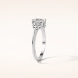 1.33 CT Oval Shaped Cluster Moissanite Engagement Ring