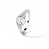 Oval Cluster Lab Grown Diamond Engagement Ring