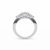 Oval Cluster Lab Grown Diamond Engagement Ring