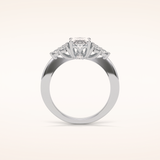 1.33 CT Oval Shaped Cluster Moissanite Engagement Ring
