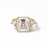 Emerald Three Lab Grown Diamond Engagement Ring